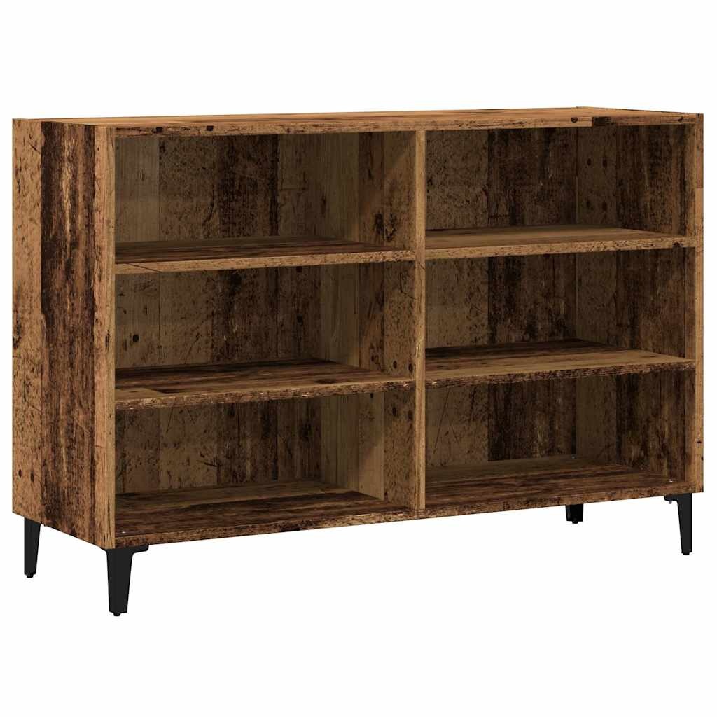 vidaXL Dressoir 103,5x35x70 cm bewerkt hout oud houtkleurig