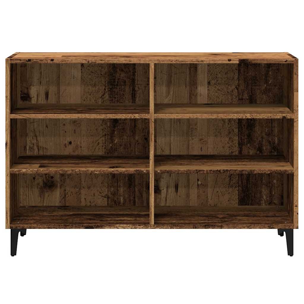 vidaXL Dressoir 103,5x35x70 cm bewerkt hout oud houtkleurig
