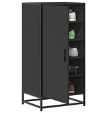 vidaXL Schoenenrek 48x38x97,5 cm bewerkt hout zwart