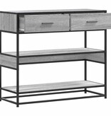 vidaXL Wandtafel 90x35x80 cm bewerkt hout grijs sonoma eikenkleurig