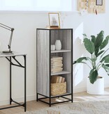 vidaXL Boekenkast 40x35x107,5 cm bewerkt hout grijs sonoma eikenkleur