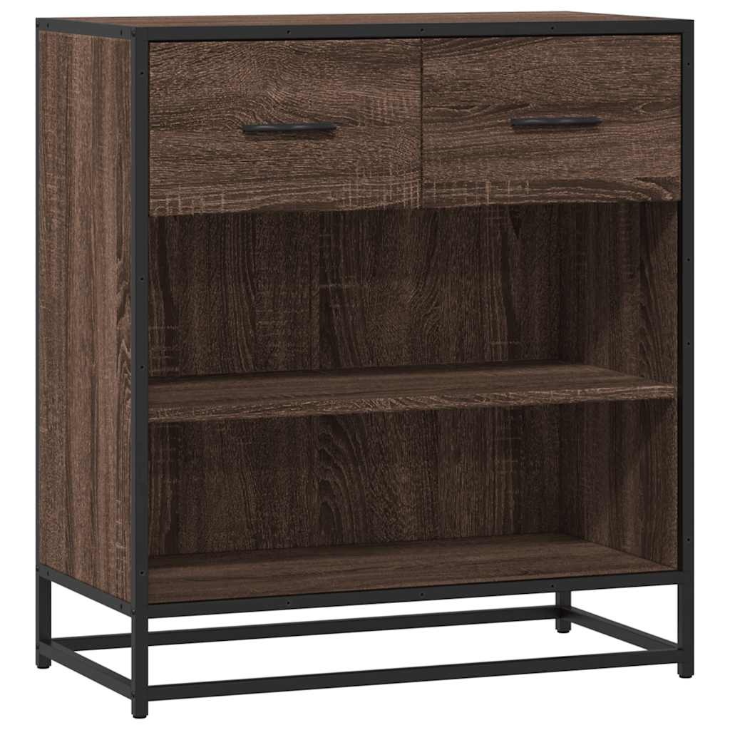 vidaXL Dressoir 68x35x76 cm bewerkt hout bruin eikenkleur
