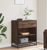 vidaXL Dressoir 68x35x76 cm bewerkt hout bruin eikenkleur