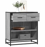 vidaXL Dressoir 68x35x76 cm bewerkt hout grijs sonoma eikenkleurig