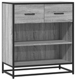 vidaXL Dressoir 68x35x76 cm bewerkt hout grijs sonoma eikenkleurig