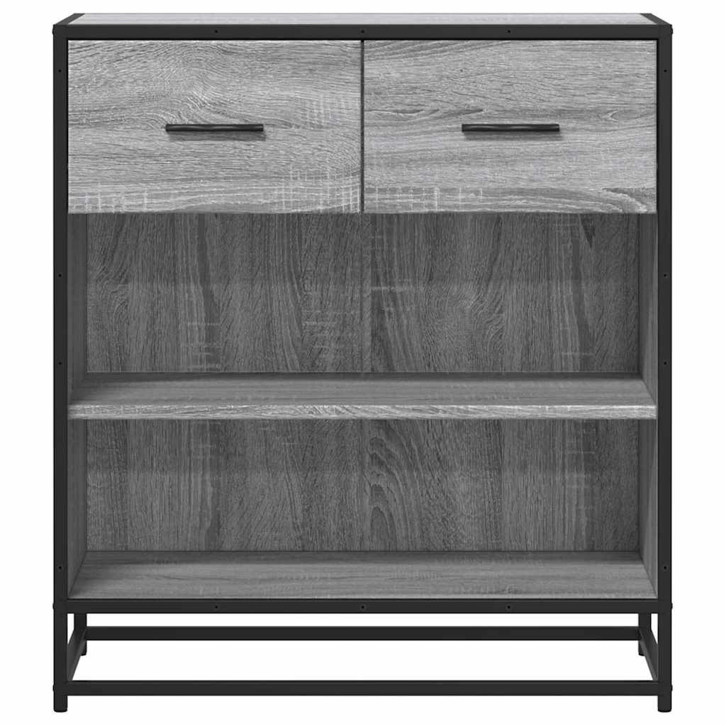 vidaXL Dressoir 68x35x76 cm bewerkt hout grijs sonoma eikenkleurig