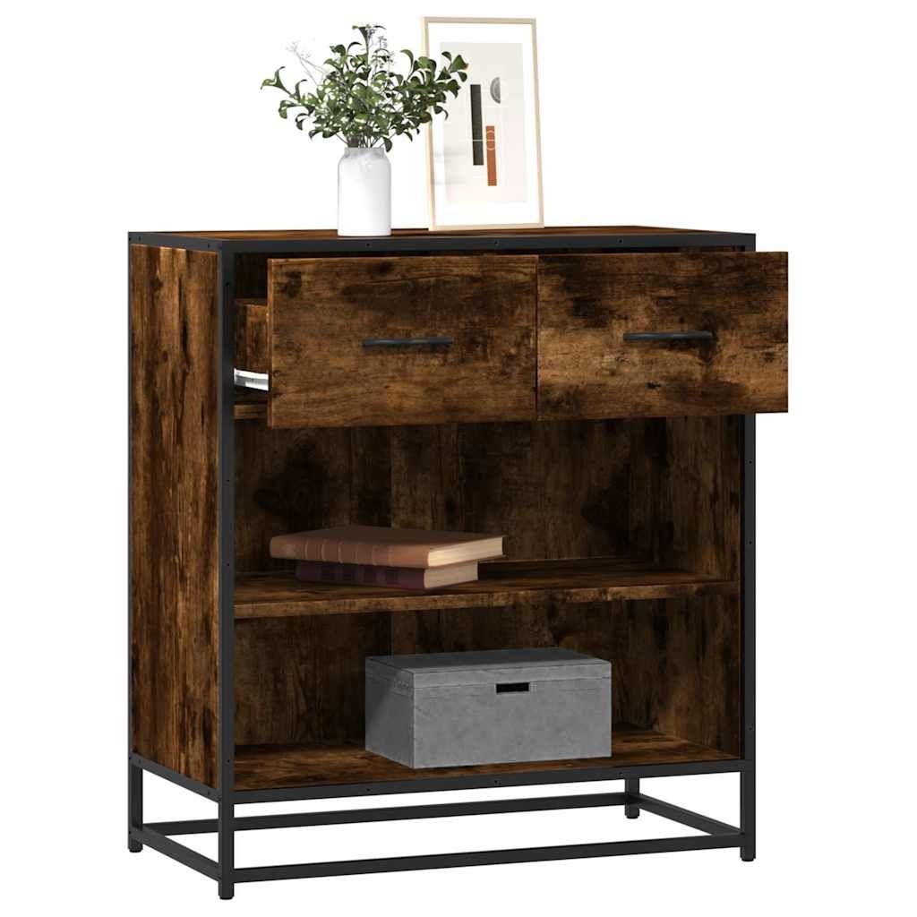 vidaXL Dressoir 68x35x76 cm bewerkt hout gerookt eikenkleurig