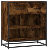 vidaXL Dressoir 68x35x76 cm bewerkt hout gerookt eikenkleurig