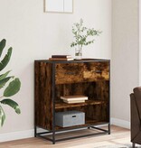 vidaXL Dressoir 68x35x76 cm bewerkt hout gerookt eikenkleurig