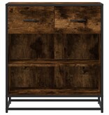 vidaXL Dressoir 68x35x76 cm bewerkt hout gerookt eikenkleurig