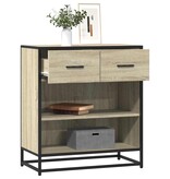 vidaXL Dressoir 68x35x76 cm bewerkt hout sonoma eikenkleurig