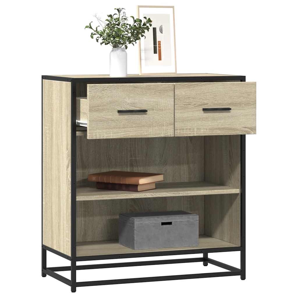 vidaXL Dressoir 68x35x76 cm bewerkt hout sonoma eikenkleurig