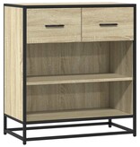 vidaXL Dressoir 68x35x76 cm bewerkt hout sonoma eikenkleurig