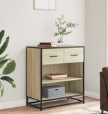 vidaXL Dressoir 68x35x76 cm bewerkt hout sonoma eikenkleurig