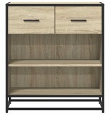 vidaXL Dressoir 68x35x76 cm bewerkt hout sonoma eikenkleurig
