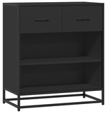 vidaXL Dressoir 68x35x76 cm bewerkt hout zwart