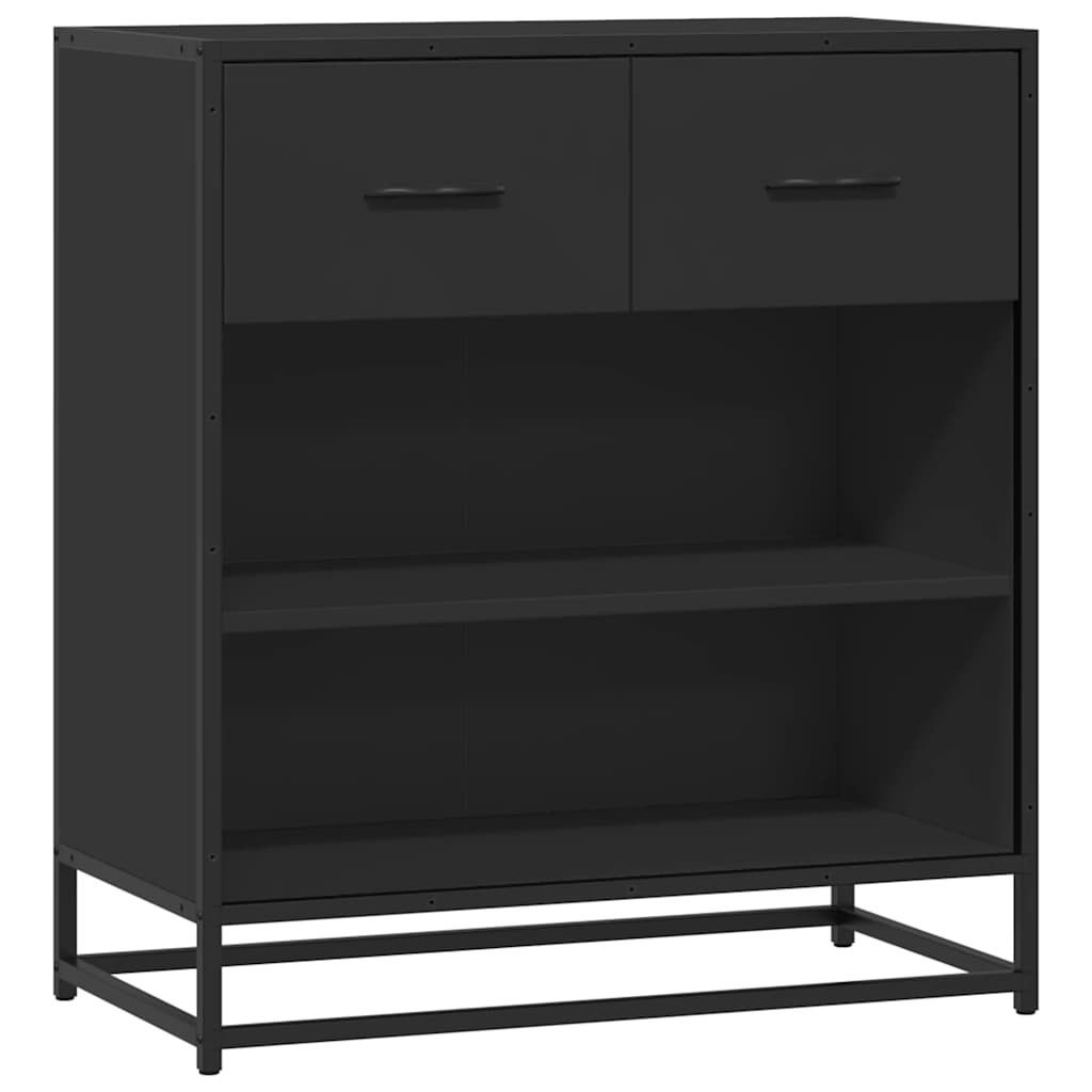 vidaXL Dressoir 68x35x76 cm bewerkt hout zwart