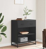 vidaXL Dressoir 68x35x76 cm bewerkt hout zwart
