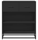 vidaXL Dressoir 68x35x76 cm bewerkt hout zwart