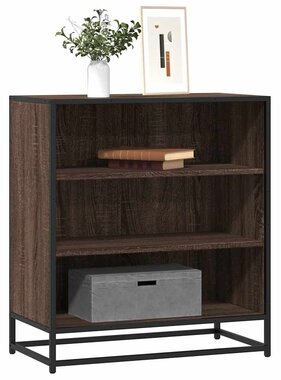 vidaXL Dressoir 68x35x76 cm bewerkt hout en metaal bruin eikenkleur