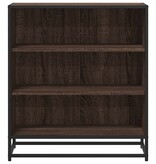 VidaXL Dressoir 68x35x76 cm bewerkt hout en metaal bruin eikenkleur