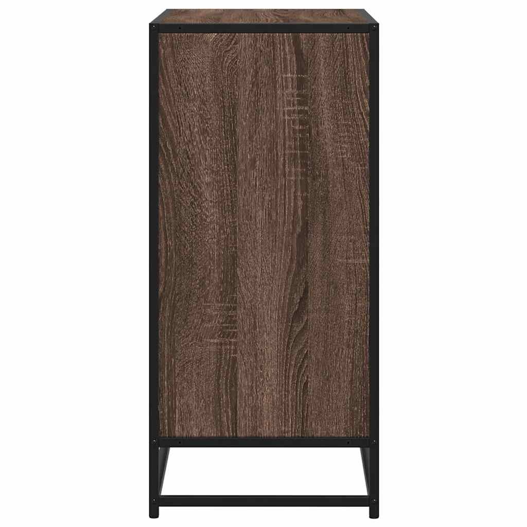 VidaXL Dressoir 68x35x76 cm bewerkt hout en metaal bruin eikenkleur