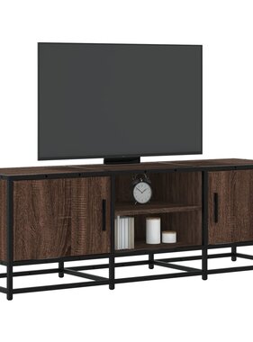 vidaXL Tv-meubel 120x35x41 cm bewerkt hout metaal bruin eikenkleur