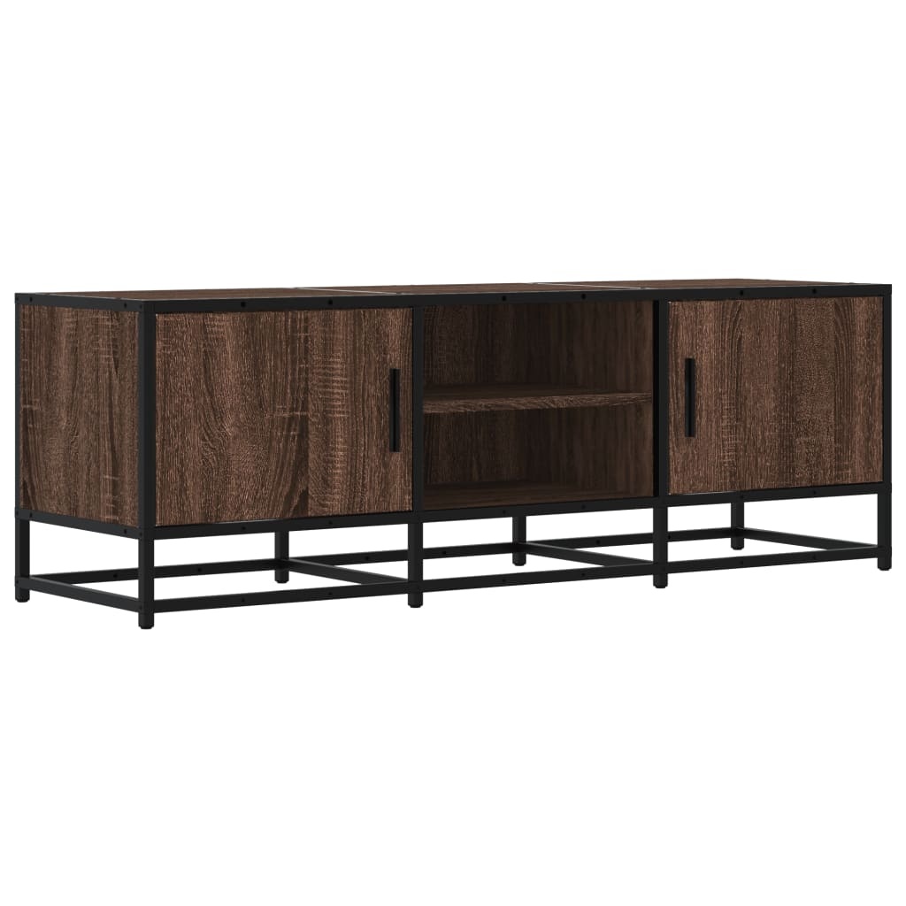 vidaXL Tv-meubel 120x35x41 cm bewerkt hout metaal bruin eikenkleur