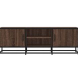 vidaXL Tv-meubel 120x35x41 cm bewerkt hout metaal bruin eikenkleur