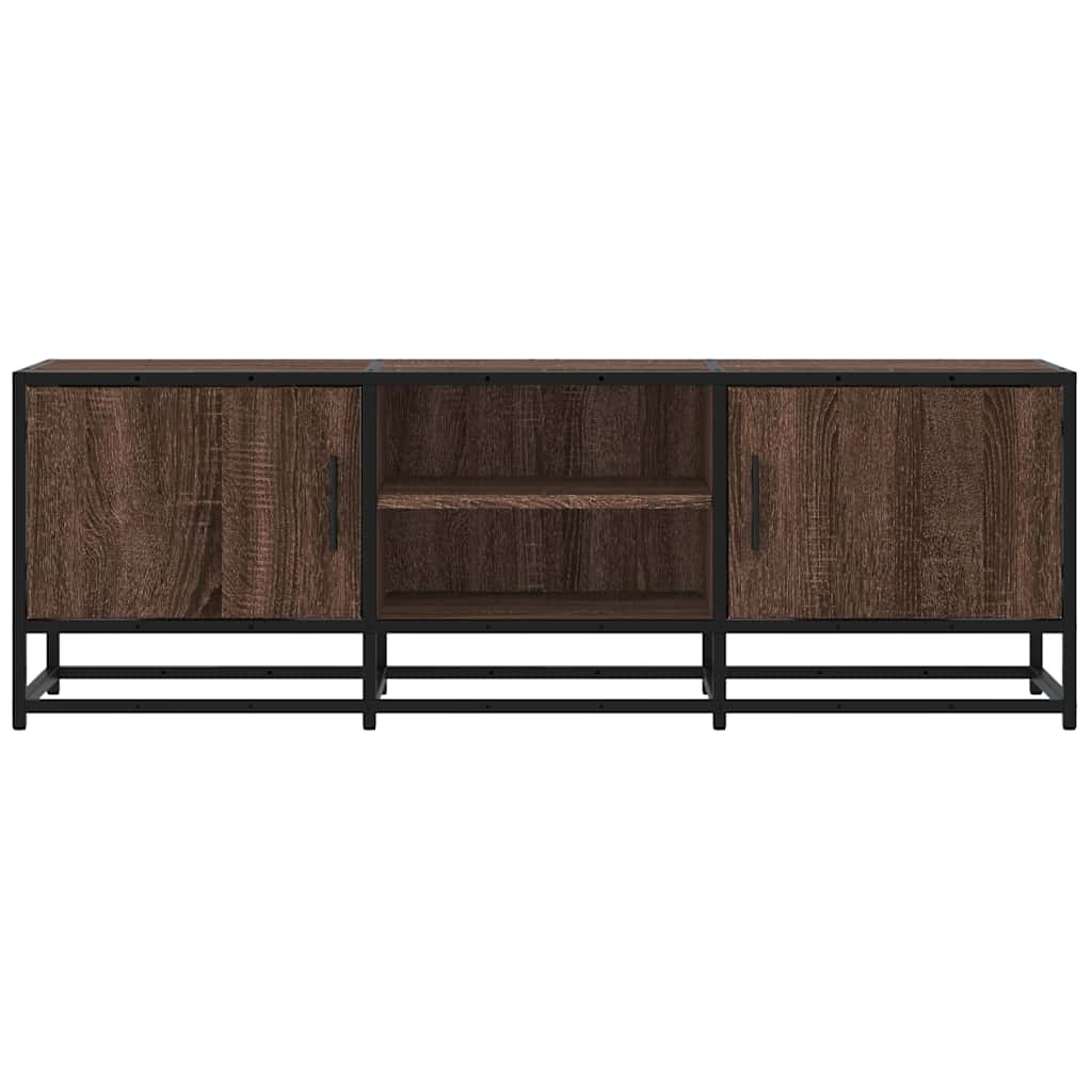 vidaXL Tv-meubel 120x35x41 cm bewerkt hout metaal bruin eikenkleur
