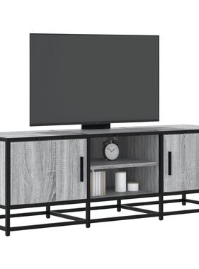 vidaXL Tv-meubel 120x35x41 cm bewerkt hout metaal grijs sonoma eiken