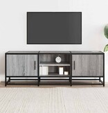 vidaXL Tv-meubel 120x35x41 cm bewerkt hout metaal grijs sonoma eiken