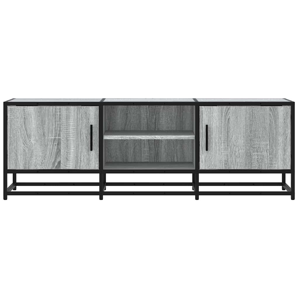 vidaXL Tv-meubel 120x35x41 cm bewerkt hout metaal grijs sonoma eiken