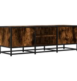 vidaXL Tv-meubel 120x35x41 cm bewerkt hout metaal gerookt eikenkleurig