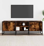 vidaXL Tv-meubel 120x35x41 cm bewerkt hout metaal gerookt eikenkleurig
