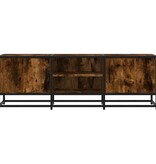 vidaXL Tv-meubel 120x35x41 cm bewerkt hout metaal gerookt eikenkleurig
