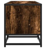 vidaXL Tv-meubel 120x35x41 cm bewerkt hout metaal gerookt eikenkleurig