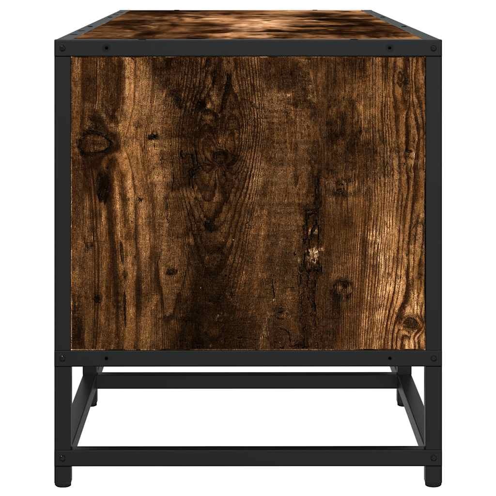 vidaXL Tv-meubel 120x35x41 cm bewerkt hout metaal gerookt eikenkleurig