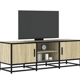vidaXL Tv-meubel 120x35x41 cm bewerkt hout metaal sonoma eikenkleurig