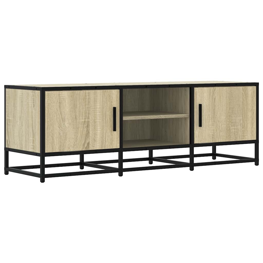 vidaXL Tv-meubel 120x35x41 cm bewerkt hout metaal sonoma eikenkleurig