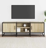 vidaXL Tv-meubel 120x35x41 cm bewerkt hout metaal sonoma eikenkleurig
