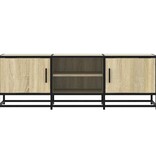vidaXL Tv-meubel 120x35x41 cm bewerkt hout metaal sonoma eikenkleurig