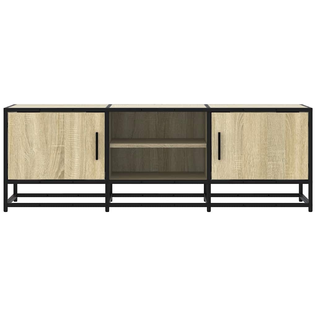 vidaXL Tv-meubel 120x35x41 cm bewerkt hout metaal sonoma eikenkleurig