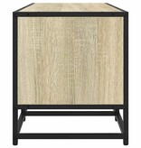 vidaXL Tv-meubel 120x35x41 cm bewerkt hout metaal sonoma eikenkleurig