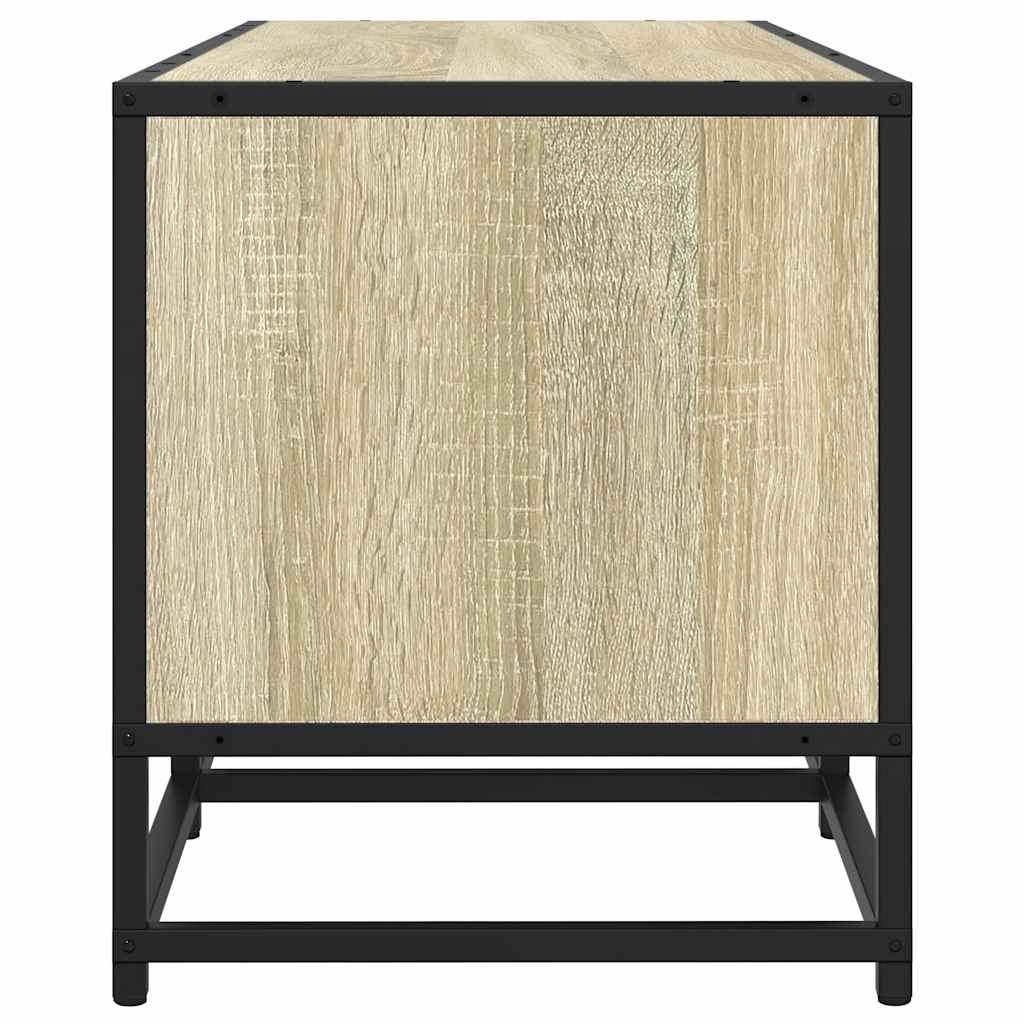 vidaXL Tv-meubel 120x35x41 cm bewerkt hout metaal sonoma eikenkleurig