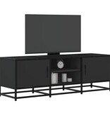 vidaXL Tv-meubel 120x35x41 cm bewerkt hout en metaal zwart