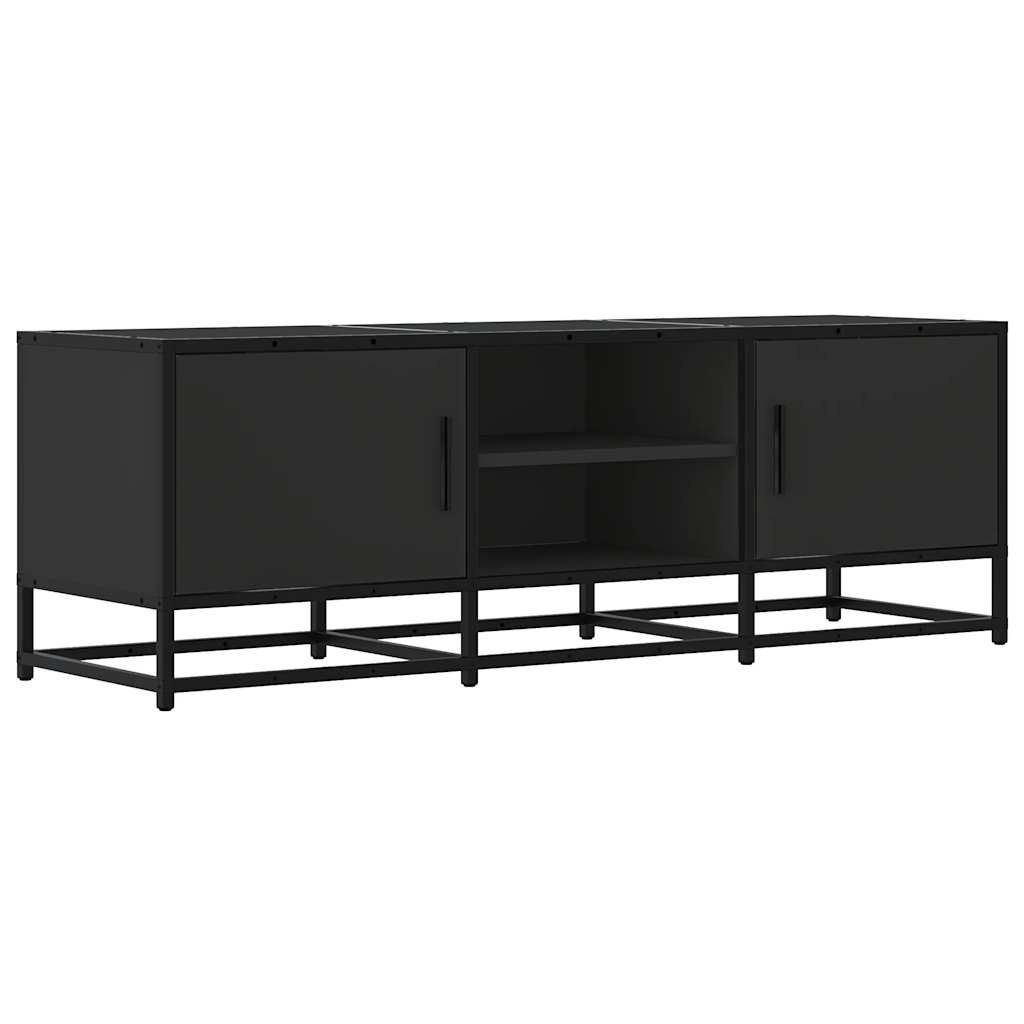 vidaXL Tv-meubel 120x35x41 cm bewerkt hout en metaal zwart