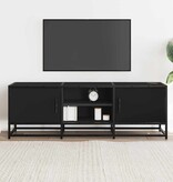 vidaXL Tv-meubel 120x35x41 cm bewerkt hout en metaal zwart