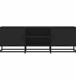 vidaXL Tv-meubel 120x35x41 cm bewerkt hout en metaal zwart