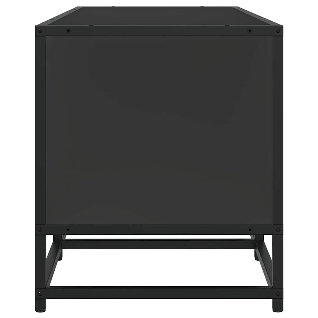 vidaXL Tv-meubel 120x35x41 cm bewerkt hout en metaal zwart